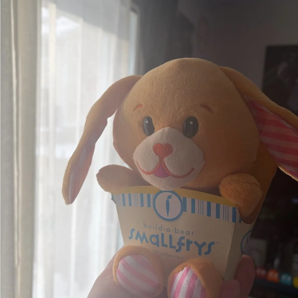 Build-A-Bear Smallfrys Tan and Pink Bunny Plush - Picture 6 of 9